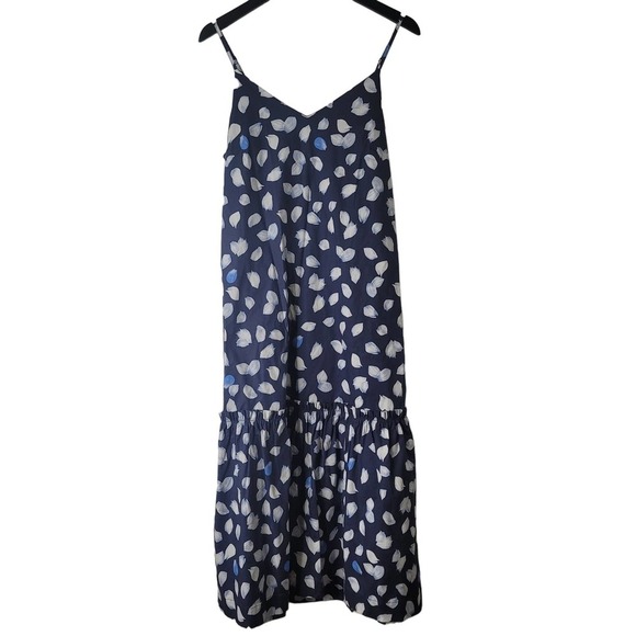 Scoop Midi Dress Size Small Blue Sleeveless Strappy Tiered Open‎ Back - Picture 1 of 9